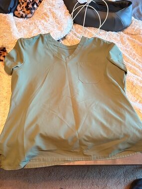 Olive Green MedCouture Women’s Scrub Top